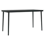5 Piece Garden Dining Set Black Poly Rattan Glass 3334487