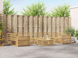 Outdoor Sofa Set 8 pcs White Solid Acacia Wood 3391559