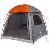 Family Tent Igloo 6-Person Grey and Orange Waterproof 4009571