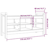 Hall Bench Honey Brown 110x40x60 cm Solid Wood Pine 821792