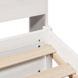 Bookcase Bed without Mattress White 100x200cm Solid Wood Pine 3322454