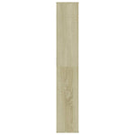 ZNTS Room Divider/Book Cabinet White and Sonoma Oak 100x24x140 cm Engineered Wood 800446