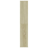 ZNTS Room Divider/Book Cabinet White and Sonoma Oak 100x24x140 cm Engineered Wood 800446