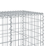 Gabion Basket with Cover 150x100x100 cm Galvanised Iron 3295191