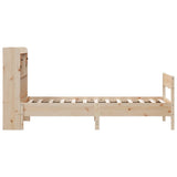 Bookcase Bed without Mattress 75x190 cm Small Single Solid Wood Pine 3323050