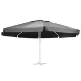 ZNTS Replacement Fabric for Outdoor Parasol Anthracite 600 cm 312548