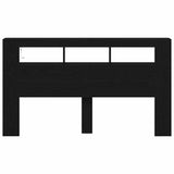 LED Headboard Black Oak 180 x 18.5 x 103.5 cm Engineered Wood 863115