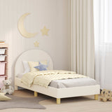 Children's Bed Frame with Headboard Cream 80 x 160 cm 42011027