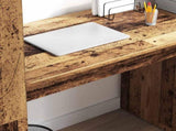 Desk with Shelf Old Wood 113 x 54 x 120 cm Engineered Wood 869280