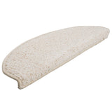 Stair Mats 10 pcs 65x21x4 cm White Half Round Large 149811