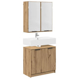 Bathroom Cabinet Set with Shelf Artisan Oak Engineered Wood 3415906