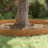 Lawn Edgings 20 pcs Rusty 103 x 0.05 x 22 cm Weathering Steel 874763