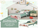 Toddler Bed Frame, Kids Bedroom Furniture for Ages 3-6 Years, Green T3398P347982