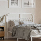 ZNTS Metal Headboard White 120 cm 376680