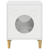 Cat House Gloss White 42.5 x 40 x 53 cm Engineered Wood 8000675
