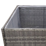 ZNTS Garden Planter Grey 80x80x80 cm Poly Rattan 319177