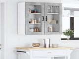 Wall Glass Cabinet LUCCA 2 pcs Concrete Grey 40 x 31 x 80 cm 884992