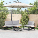Garden Dining Set 3 pcs Light grey Steel 3335892