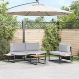 Garden Dining Set 3 pcs Light grey Steel 3335892