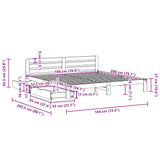 Bed Frame without Mattress 180x200 cm Super King Solid Wood Pine 3309854