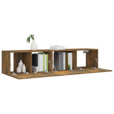 2 Piece TV Cabinet Set Smoked Oak Engineered Wood 3120278