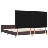 ZNTS Bed Frame - Dark Brown, 180x200 cm, Fabric 3344826