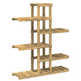 Plant Stand White 93 x 25 x 114.5 cm Solid Acacia Wood 903099
