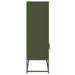 ZNTS Highboard Olive Green 68x39x123 cm Steel 853372