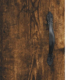 Wall Mounted Cabinet Smoked Oak 69.5x34x90 cm Engineered Wood 830377