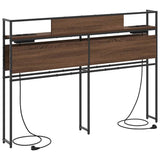 Storage Headboard with Shelf Brown oak 150 cm Engineered wood 859649