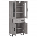 Highboard Grey Sonoma 69.5x34x180 cm Engineered Wood 3198559