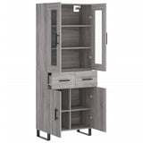 Highboard Grey Sonoma 69.5x34x180 cm Engineered Wood 3198559