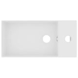 146987 Bathroom Sink with Overflow Ceramic Matt White
