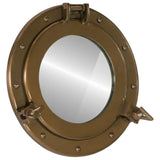 Porthole Mirror Wall Hanging 30 cm Aluminium and Glass 357852