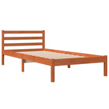 Bed Frame without Mattress Wax Brown 90x200 cm Solid Wood Pine 844142