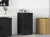 Bathroom Cabinet Black 30 x 35 x 80 cm Engineered wood & Metal 883325