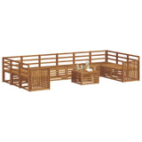 Outdoor Sofa Set 11 pcs Natural Solid Acacia Wood 3375594