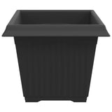 Square Flower Pot 24 pcs Black 28.5 x 28.5 x 22 cm Plastic 42020351