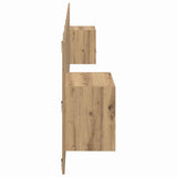 Headboard With Cabinet 3 pcs Artisan Oak Engineered Wood 3415841