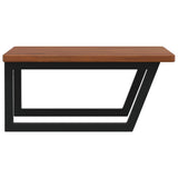 Basin Shelf Wall Mounted Steel and Solid Wood Oak 3302487