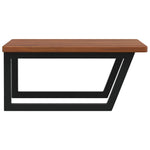 Basin Shelf Wall Mounted Steel and Solid Wood Oak 3302487