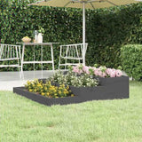 Planter Grey 107x107x27 cm Solid Wood Pine 823915