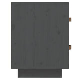 Bedside Cabinet Grey 40x34x45 cm Solid Wood Pine 818329