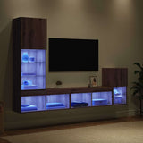 TV Wall Units with LED Strip Lights Artisan Oak Engineered Wood 3402948