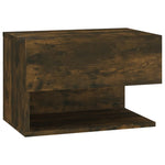 ZNTS Wall-mounted Bedside Cabinets 2 pcs Smoked Oak 816947