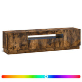 LED TV Cabinet Smoked Oak Engineered Wood 897350