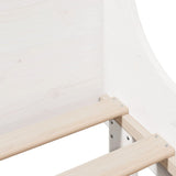 Bed Frame without Mattress White 75x190 cm Small Single Solid Wood Pine 850753