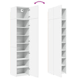 Slim Storage Cabinet White 50x42.5x225 cm Engineered Wood 3281301