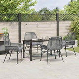 Garden Dining Set with Cushion 5 pcs Grey Poly Rattan 3380885