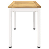 Garden Bench 108.5 x 35 x 45 cm Solid Acacia Wood White 901749